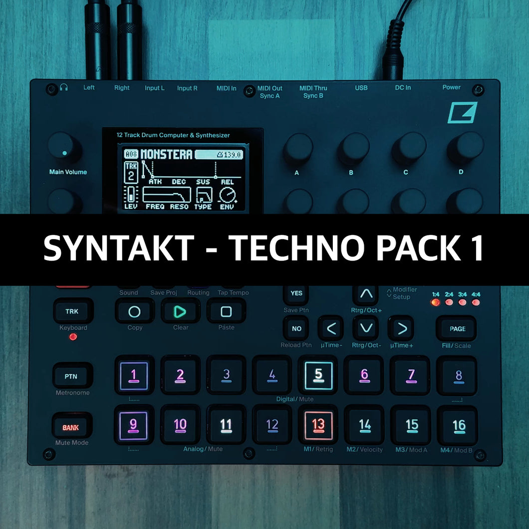 Syntakt Techno Pack 1 Presets by Mutlu Rhythms